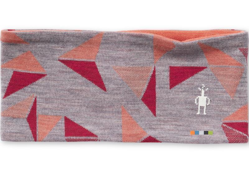 Thermal (250) Merino Pattern Reversible Headband - Light Gray Pinwheel 1
