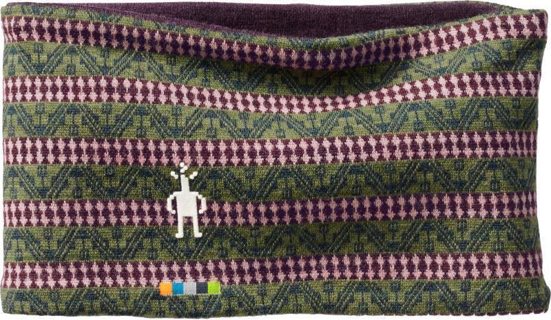 Thermal (250) Merino Pattern Reversible Headband - Light Loden / Bordeaux 1