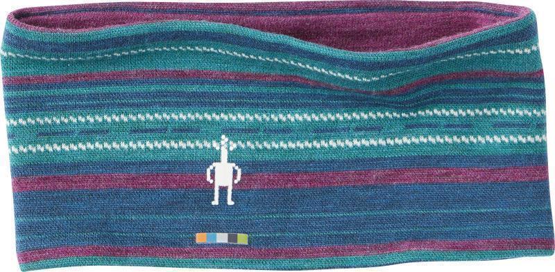 Thermal (250) Merino Pattern Reversible Headband - Peacock Margarita 1