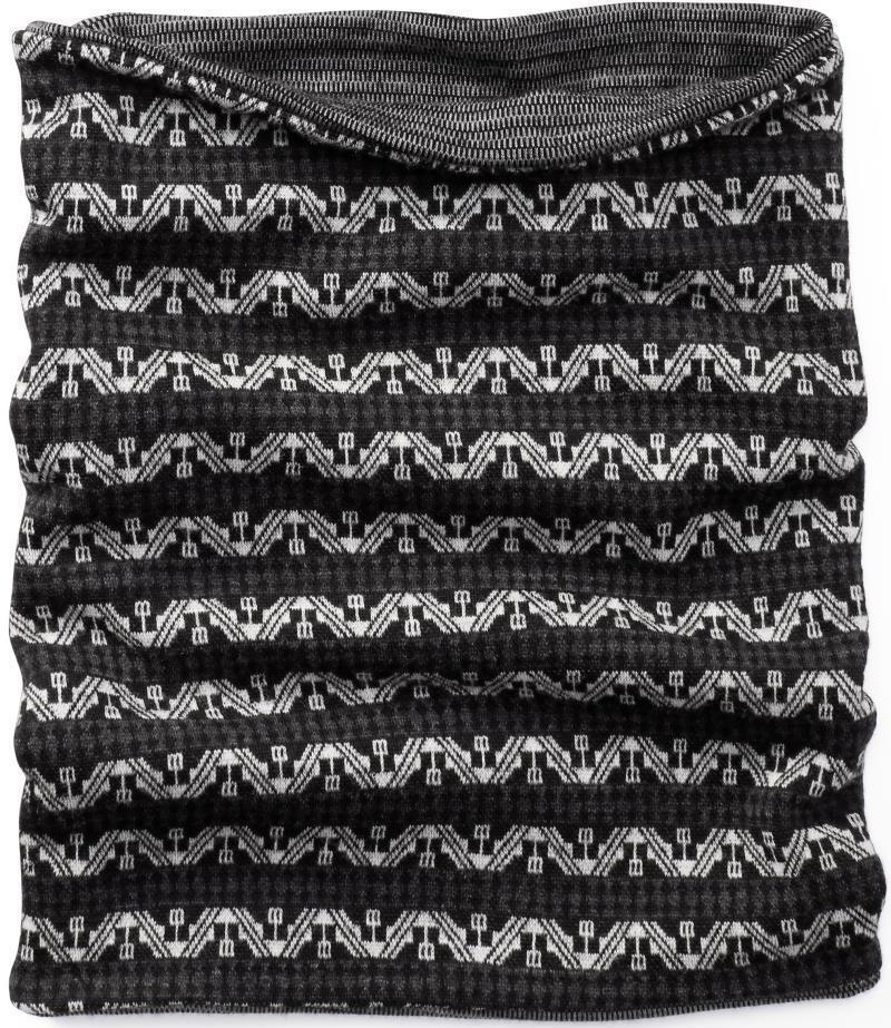 Thermal (250) Merino Reversible Pattern Neck Gaiter - Black / Charcoal 1