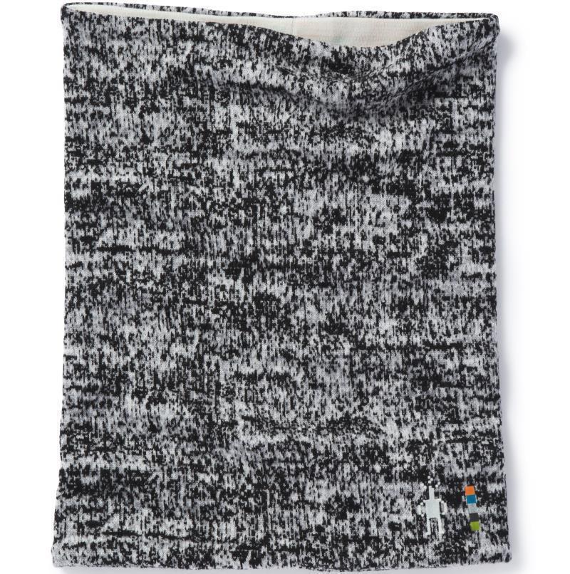 Thermal (250) Merino Reversible Pattern Neck Gaiter - Black / Moonbeam Heather 1