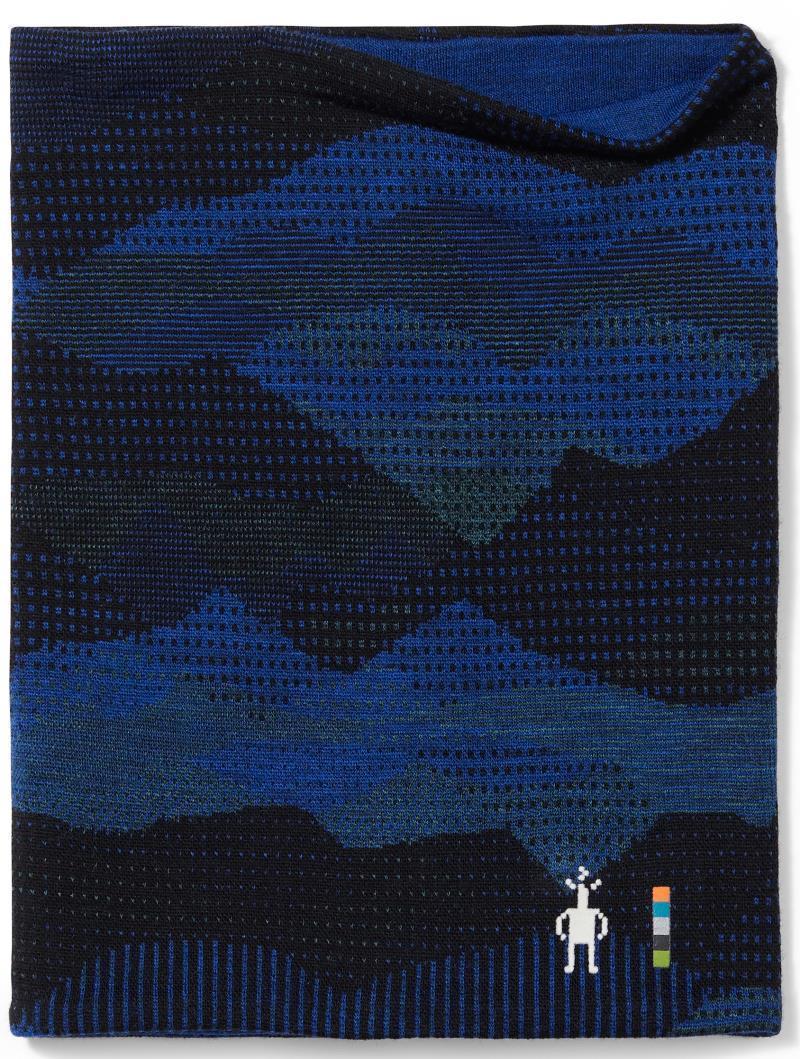 Thermal (250) Merino Reversible Pattern Neck Gaiter - Blueberry Hill Mountain Scape 1