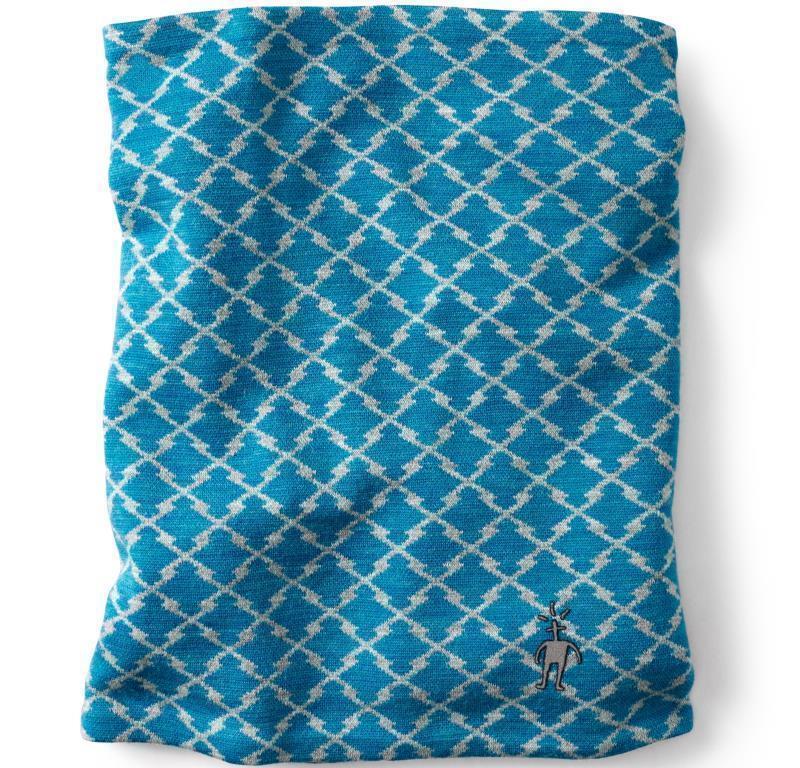 Thermal (250) Merino Reversible Pattern Neck Gaiter - Glacial Blue Heather 1