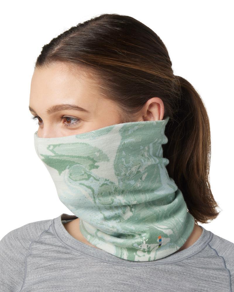 Thermal (250) Merino Reversible Pattern Neck Gaiter - Jade Marble 2