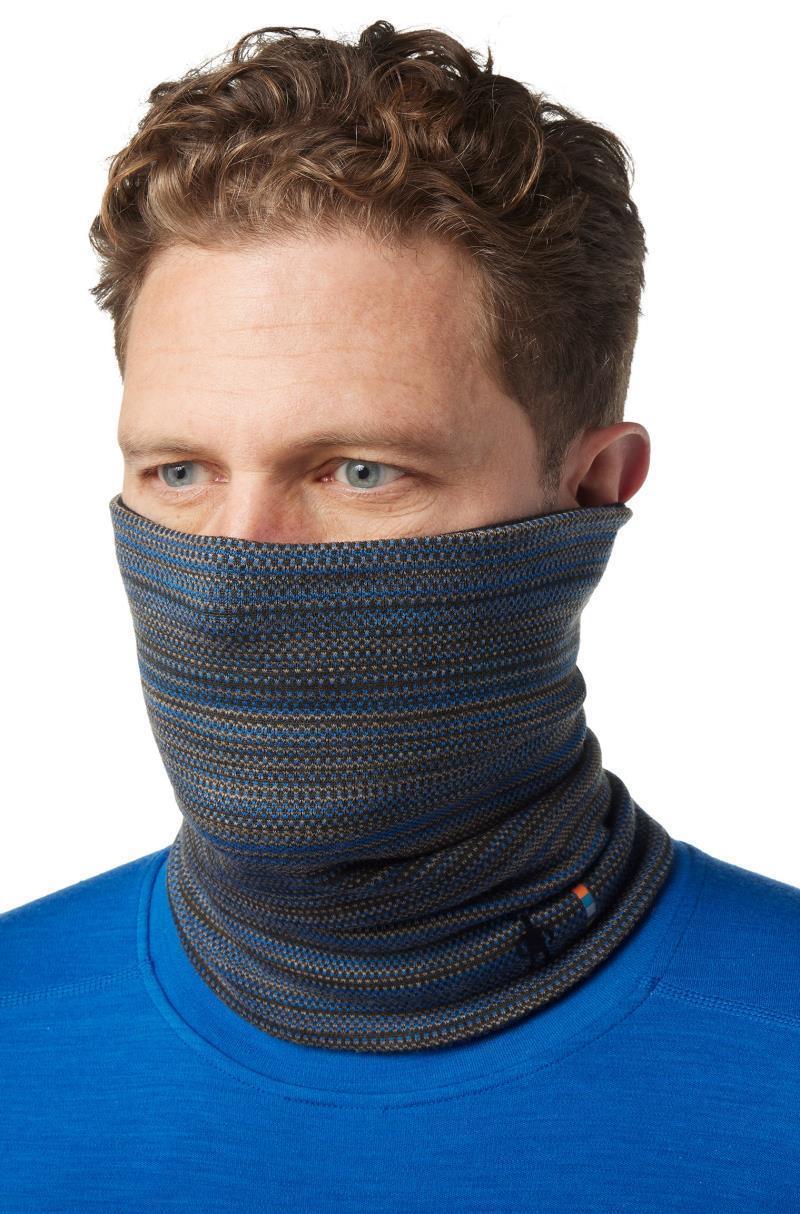 Thermal (250) Merino Reversible Pattern Neck Gaiter - Laguna Blue Heather Color Shift 4