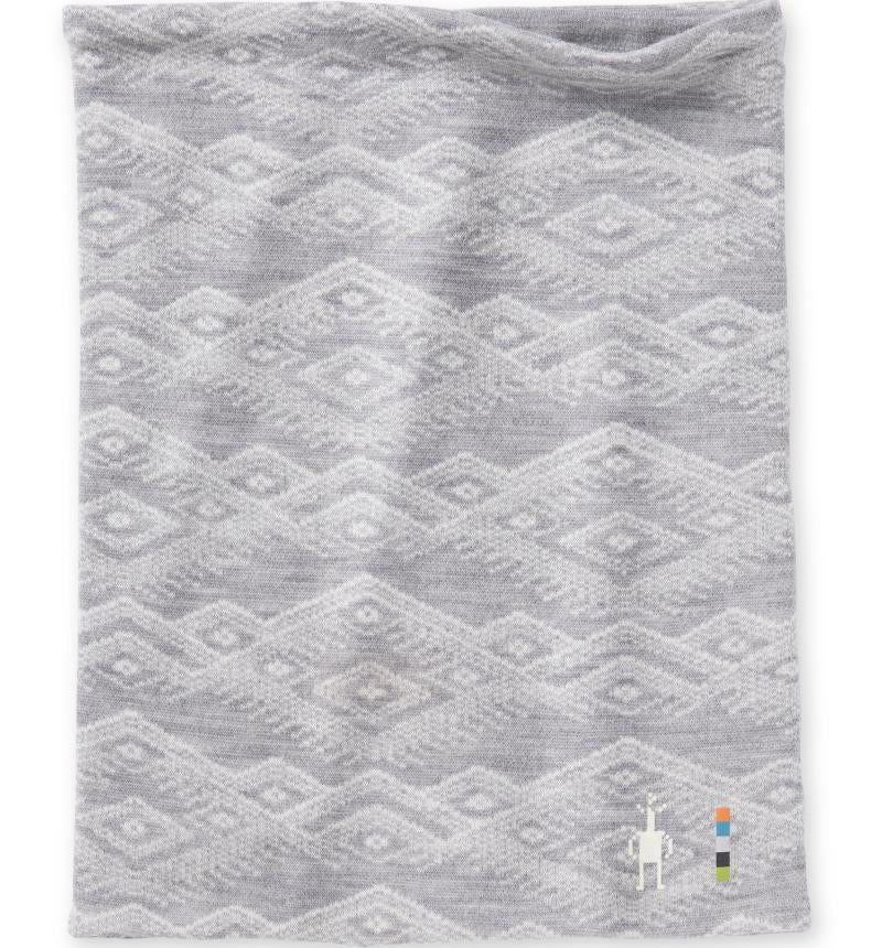 Thermal (250) Merino Reversible Pattern Neck Gaiter - Light Gray Mountain Fairisle 1