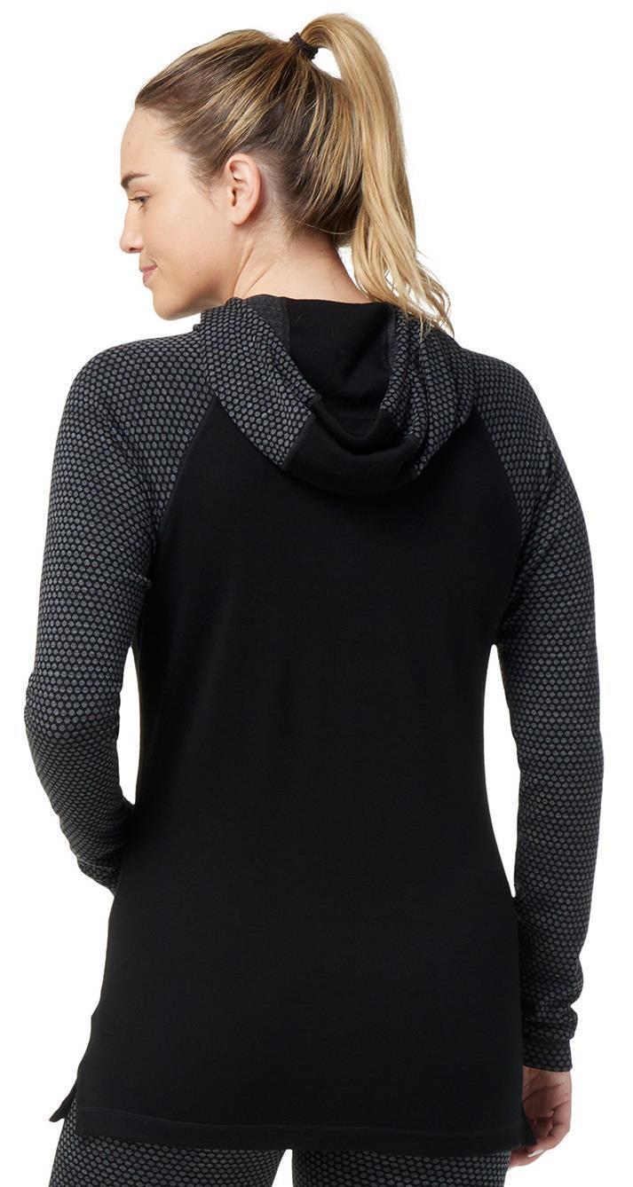 Thermal Merino (250) Drape Neck Hoodie - Womens - Black Dot 3