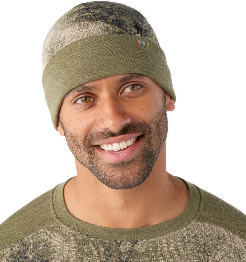 Thermal Merino (250) Reversible Cuffed Beanie - Winter Moss Forest 2