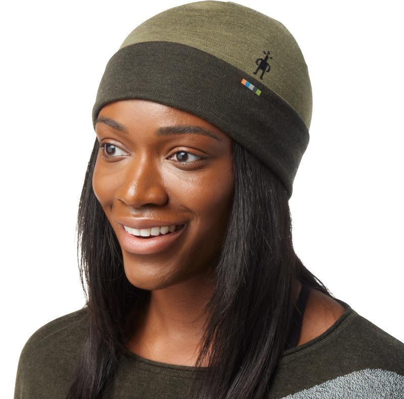 Thermal Merino (250) Reversible Cuffed Beanie - Winter Moss Heather 2