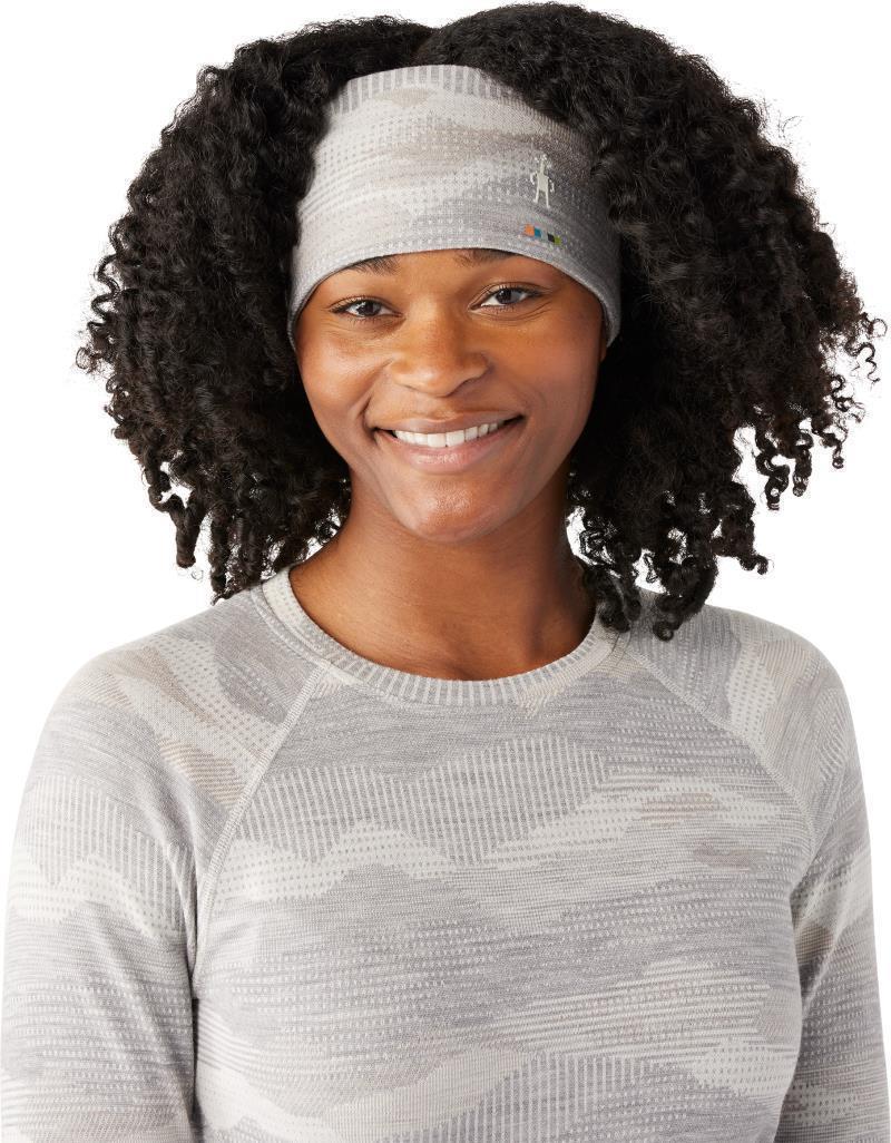 Thermal Merino (250) Reversible Headband - Light Gray Mountain Scape 2