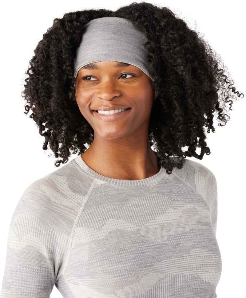 Thermal Merino (250) Reversible Headband - Light Gray Mountain Scape 3