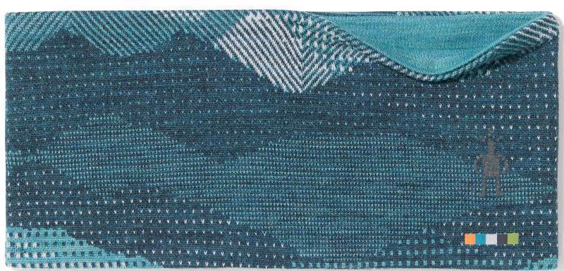 Thermal Merino (250) Reversible Headband - Twilight Blue Mountain Scape 1