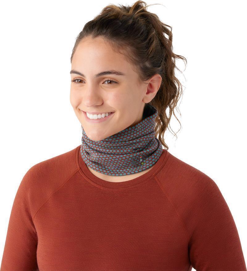 Thermal Merino Reversible Neck Gaiter - Pecan Brown Dot 2
