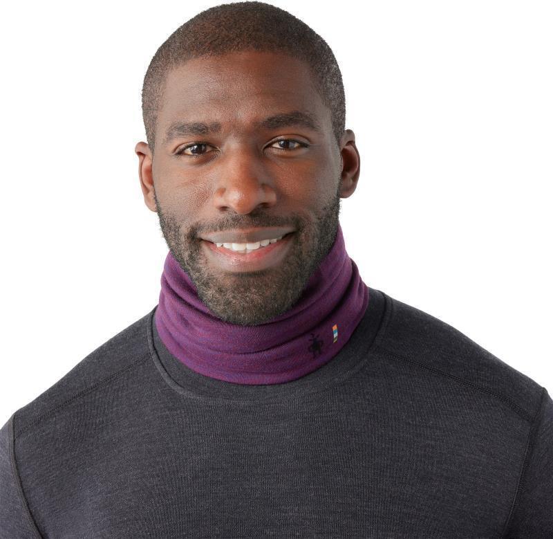 Thermal Merino Reversible Neck Gaiter - Purple Iris Heather 2