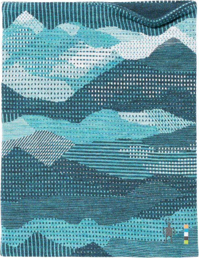 Thermal Merino Reversible Neck Gaiter - Twilight Blue Mountain Scape 1