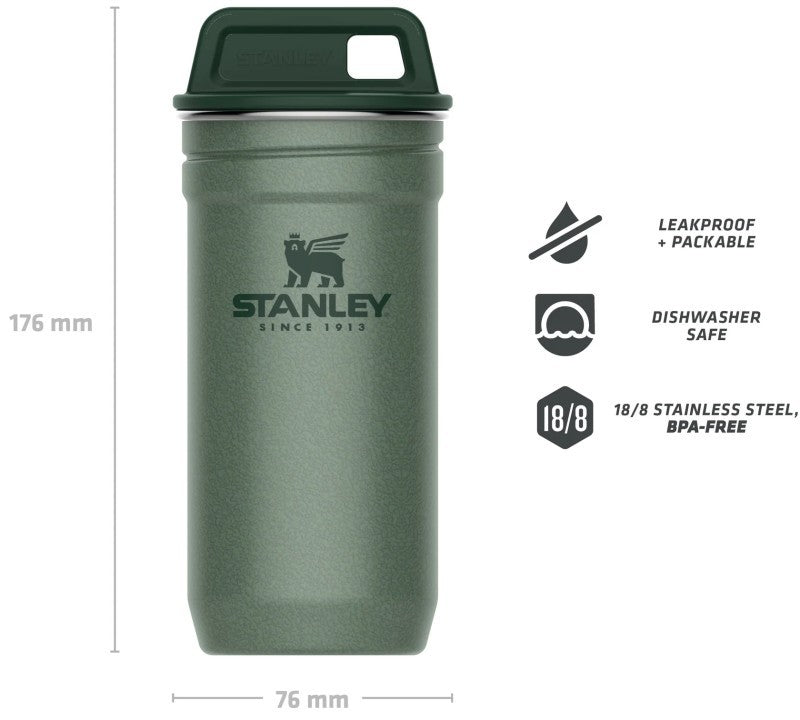 The Pre-Party Shot Glass Set - hammertone green 1