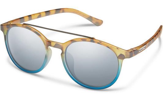 Belmont, Matte Tortoise Blue Fade Frame, Polarized Silver Mirror Lens Tint - Not Applicable 1