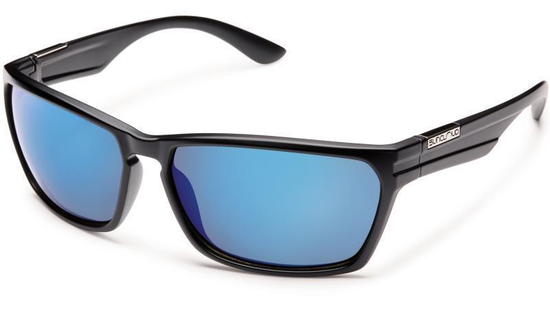 Cutout, Matte Black Frame, Polarized Blue Mirror Lens Tint - Not Applicable 1