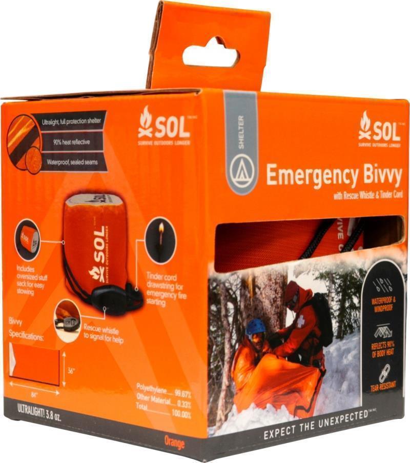 Emergency Bivvy with Rescue Whistle - Orange 2
