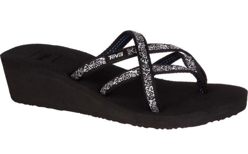Mush Mandalyn Wedge Ola 2 - Womens - Fleur Black / White 1