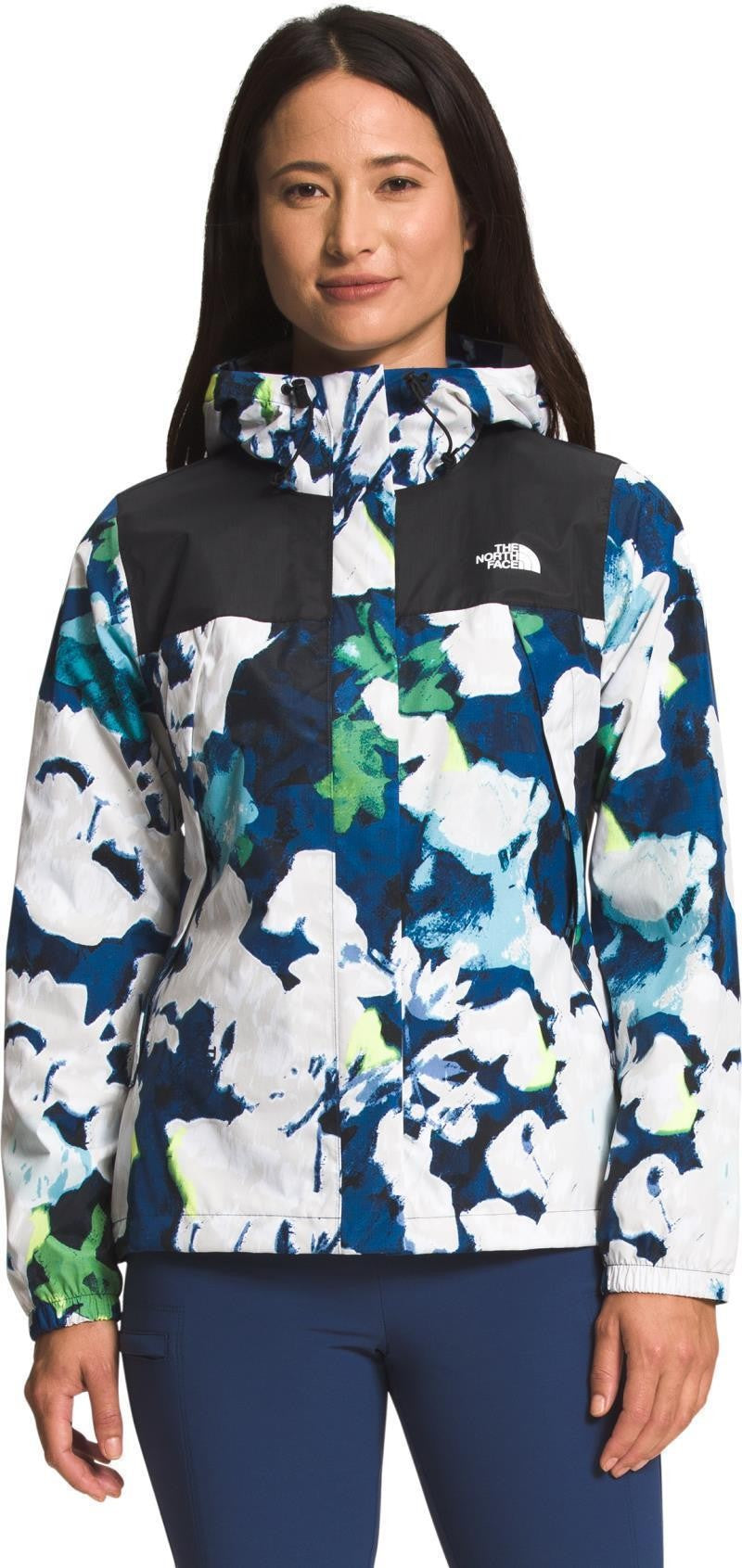 Antora Jacket - Womens - tnf black / summit navy abstract floral print 1