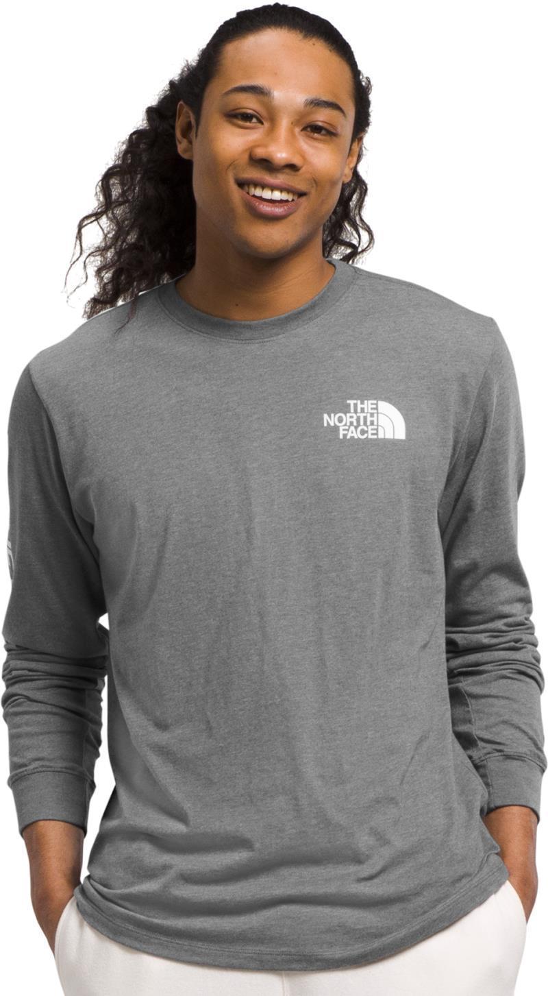 Sleeve Hit Graphic LS Tee - Mens - TNF Medium Grey Heather / TNF White 1