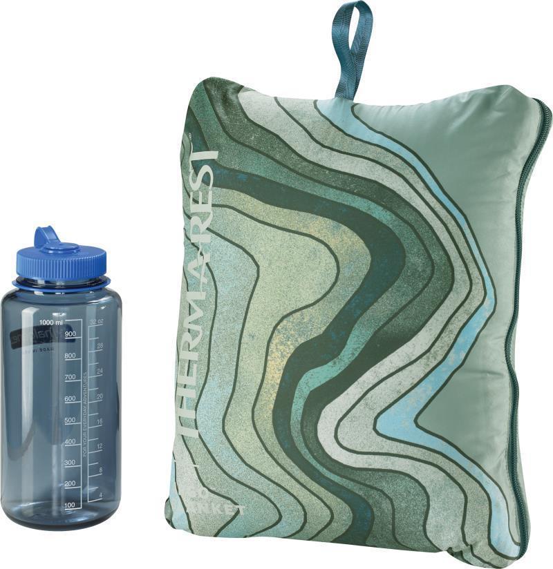 Argo Blanket - Large, Double - Sage Topo Wave Print 3