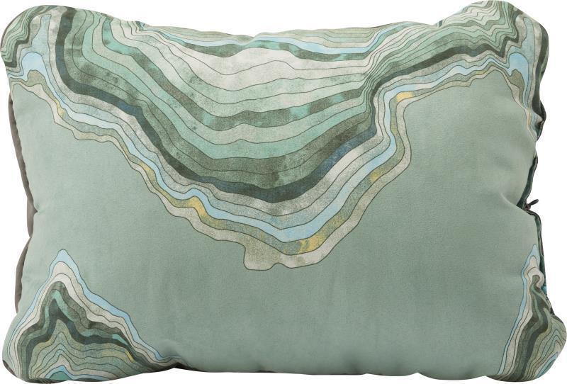 Compressible Pillow Cinch - Large - Sage Topo Wave Print 1