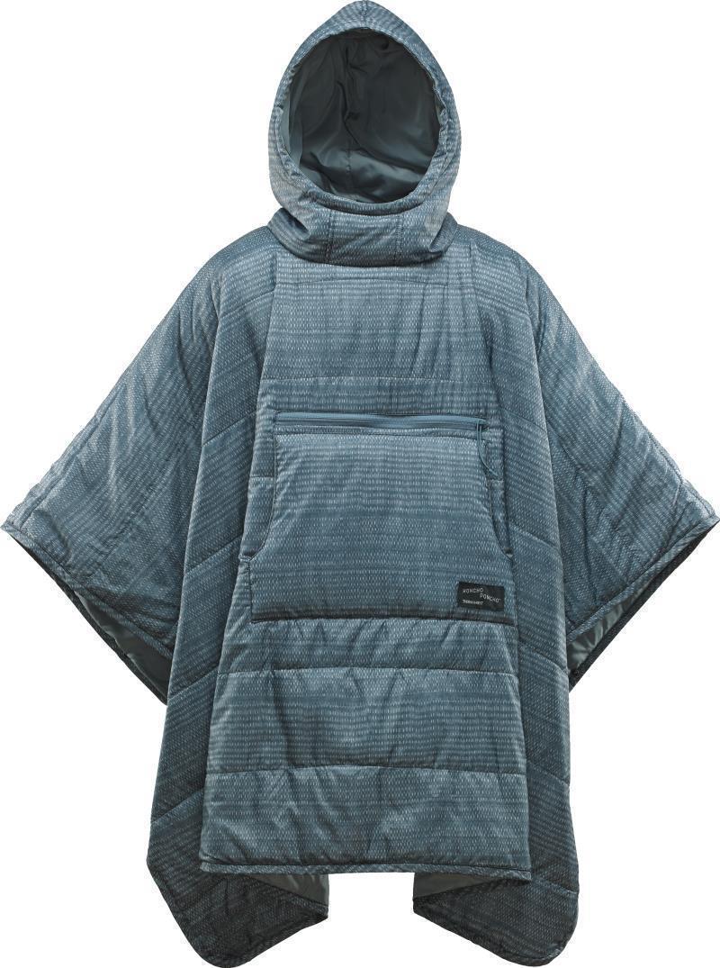 Honcho Poncho - Blue Woven Print 1