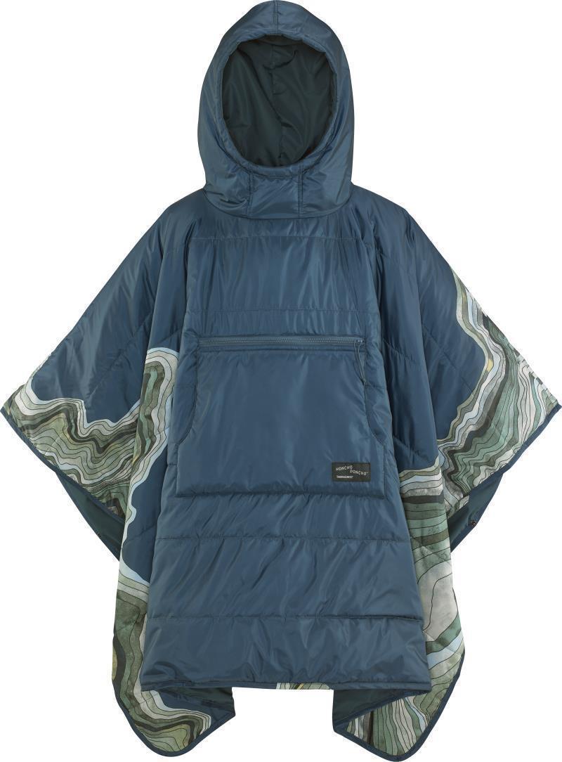 Honcho Poncho - OuterSpace Blue Topo Wave Print 1