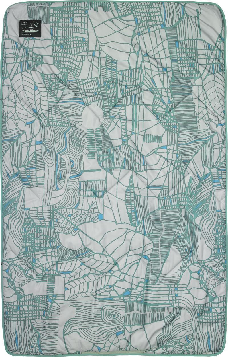 Juno Blanket - Sage Nature Grid Print 2