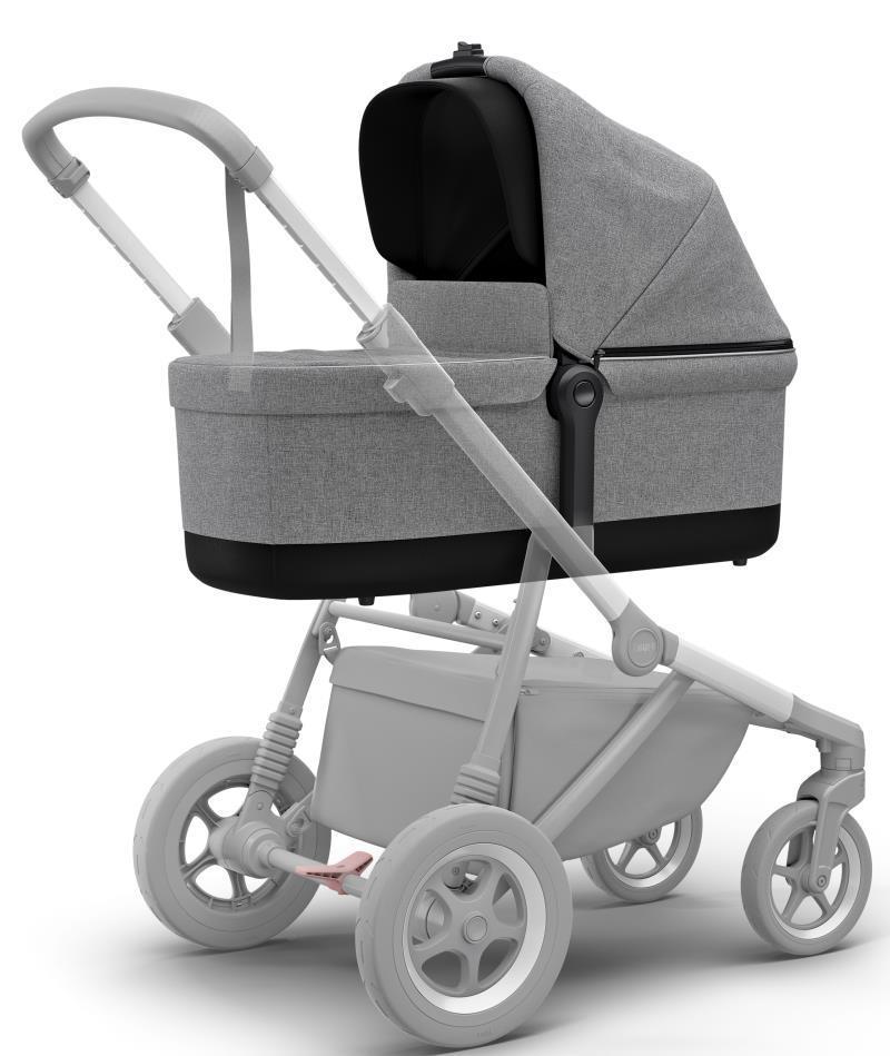 Sleek Bassinet - grey melange 1