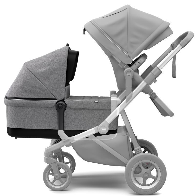Sleek Bassinet - grey melange 1