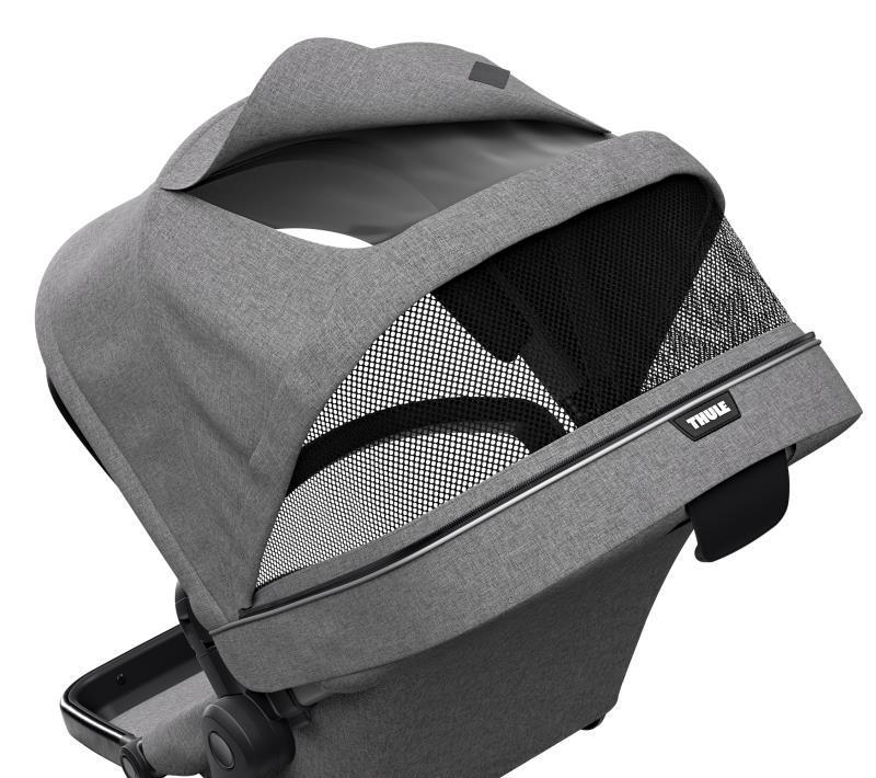 Sleek Sibling Seat - grey melange / black 1