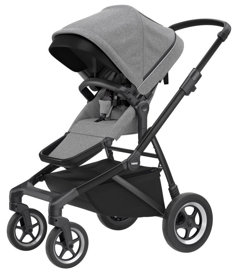 Sleek Stroller - grey melange / black 1