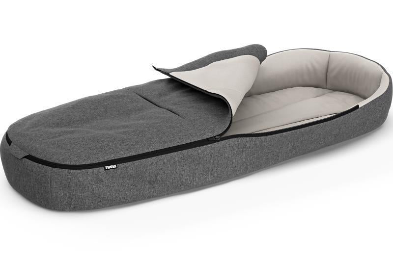 Stroller Footmuff - Gray Melange / Black 2