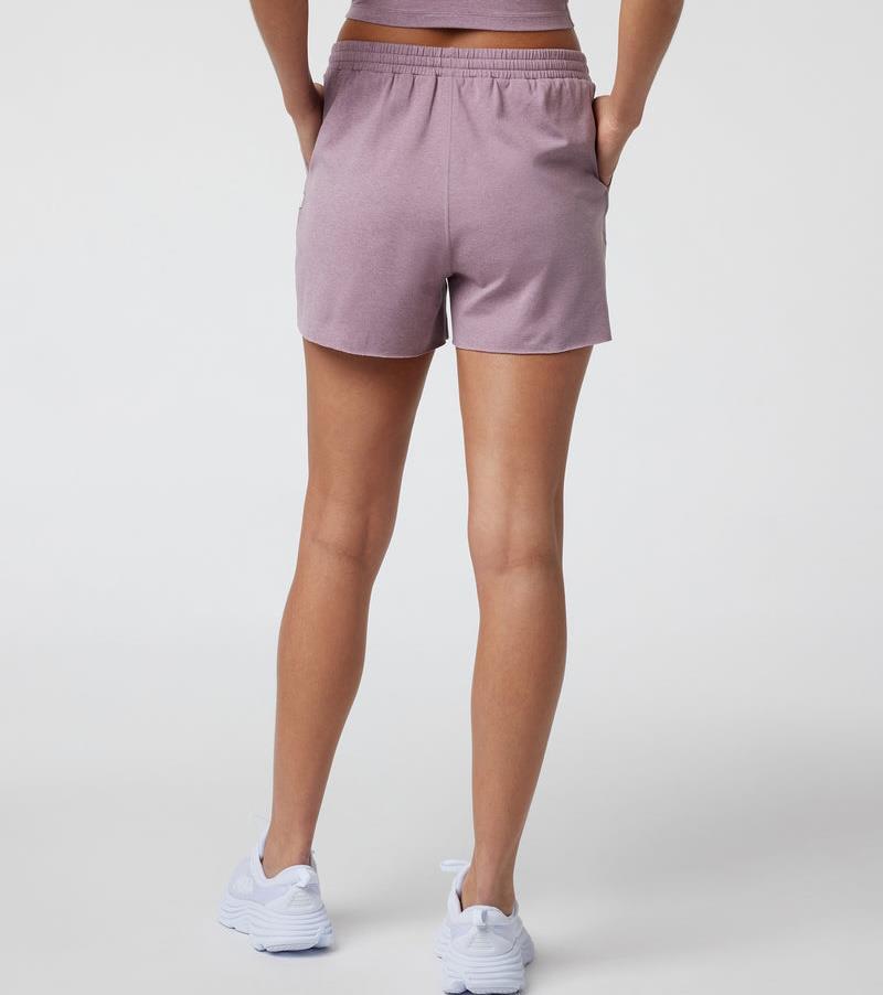 Boyfriend Shorts - Womens - lilac heather 1