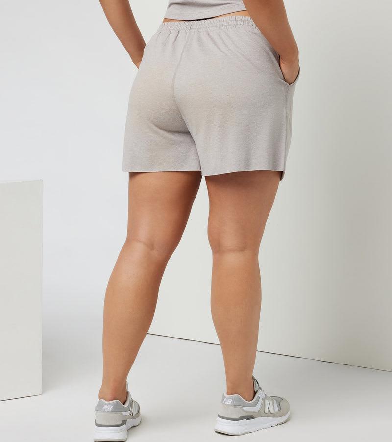 Boyfriend Shorts - Womens - soft pewter heather 1