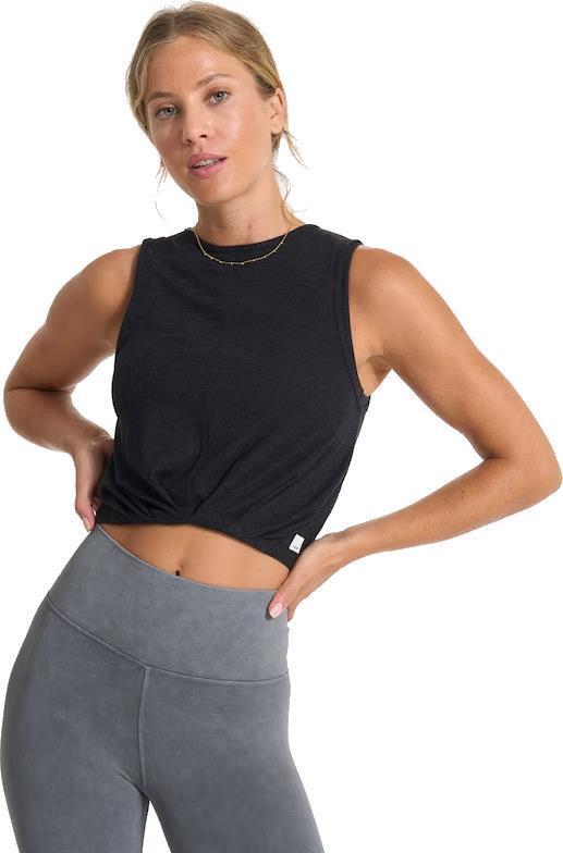 Cove High Neck Tank - Womens - Black Heather 1