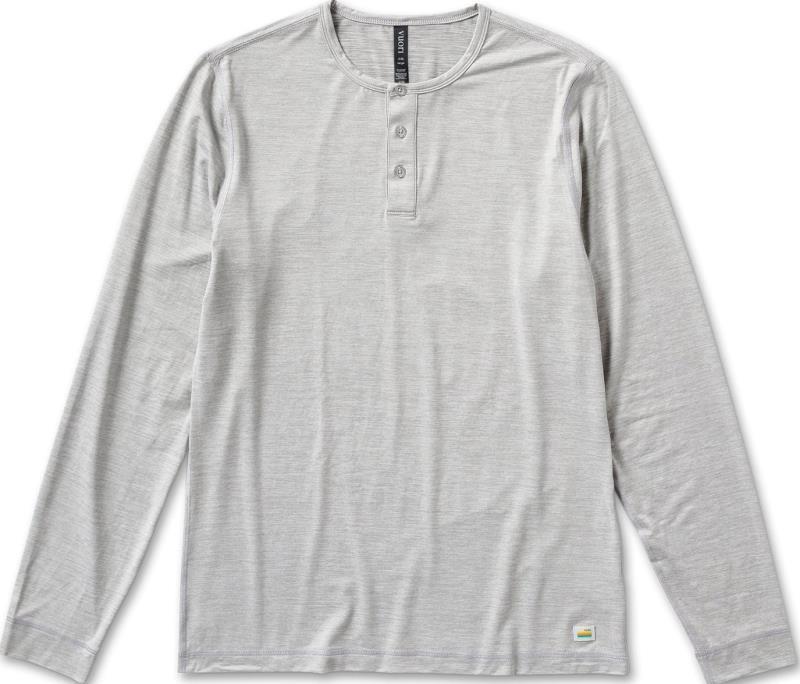 Ease Performance LS Henley - Mens - Light Heather Grey 1