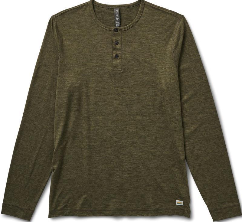 Ease Performance LS Henley - Mens - Oregano Heather 1