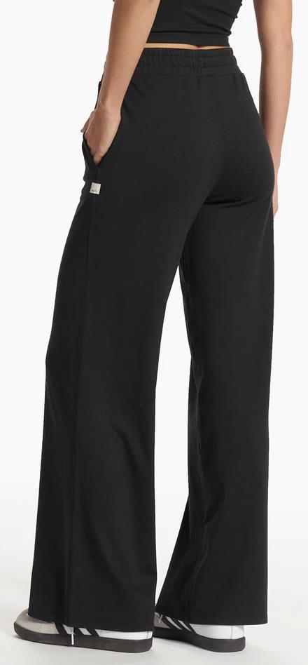Halo Essential Wideleg Pants - Womens - black heather 1