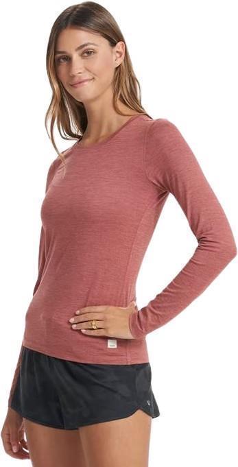 Lux LS Crew - Womens - Rosewood Heather 1