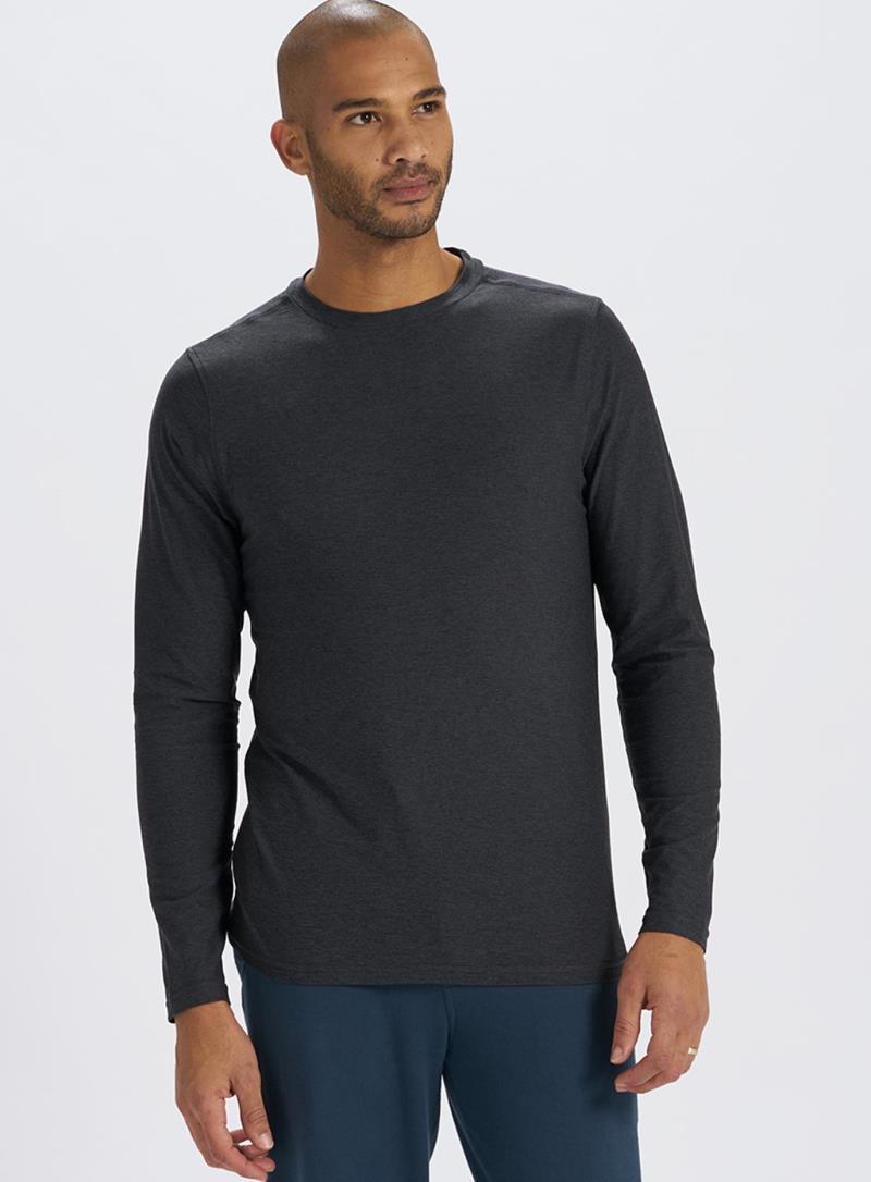 Strato LS Tech Tee - Mens - Charcoal Heather 2