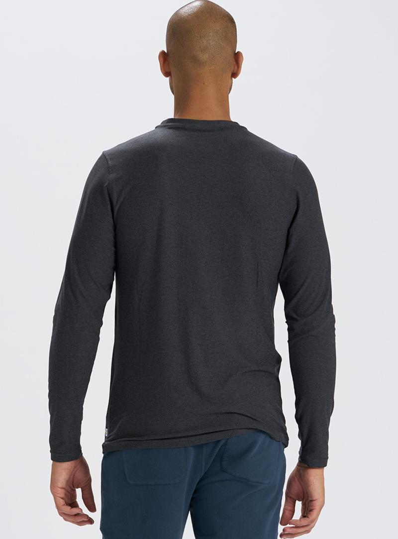 Strato LS Tech Tee - Mens - Charcoal Heather 3