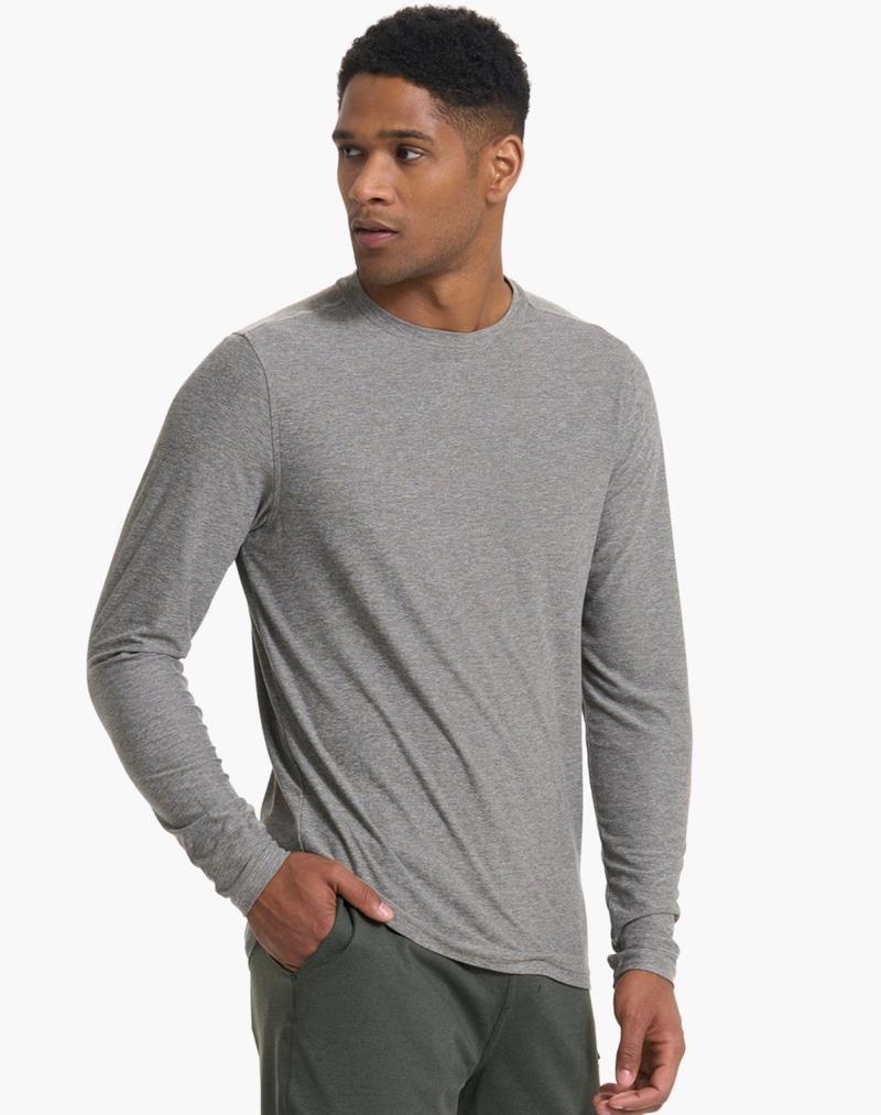 Strato LS Tech Tee - Mens - Heather Grey 2