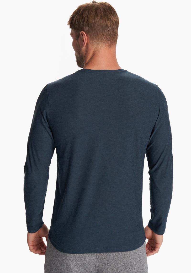 Strato LS Tech Tee - Mens - Navy Heather 3