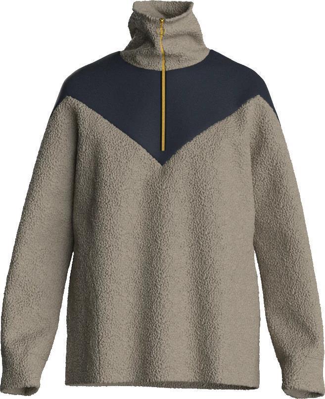 Alta Shearling Zip Up Sweater - Womens - Camel 1