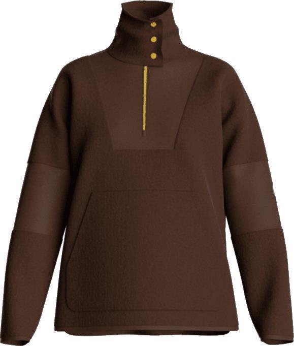 Fonna Wool Fleece Sweater - Womens - Brown 1