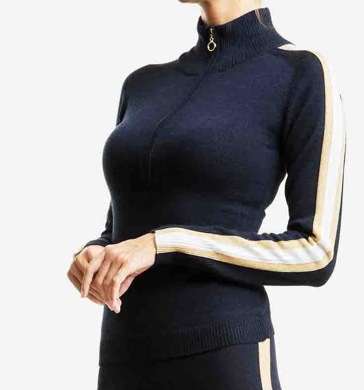 Geilo Zip Up - Womens - Navy Blue 2